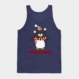 Mens Christmas Penguin Pajama Animal Costume Grandpa Penguin Shirt T-Shirt Tank Top